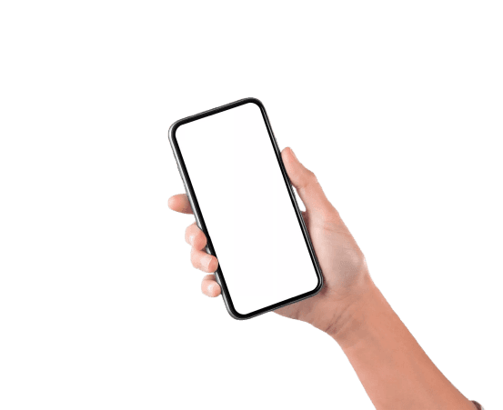Hand holding the Never Retire app on a phone
