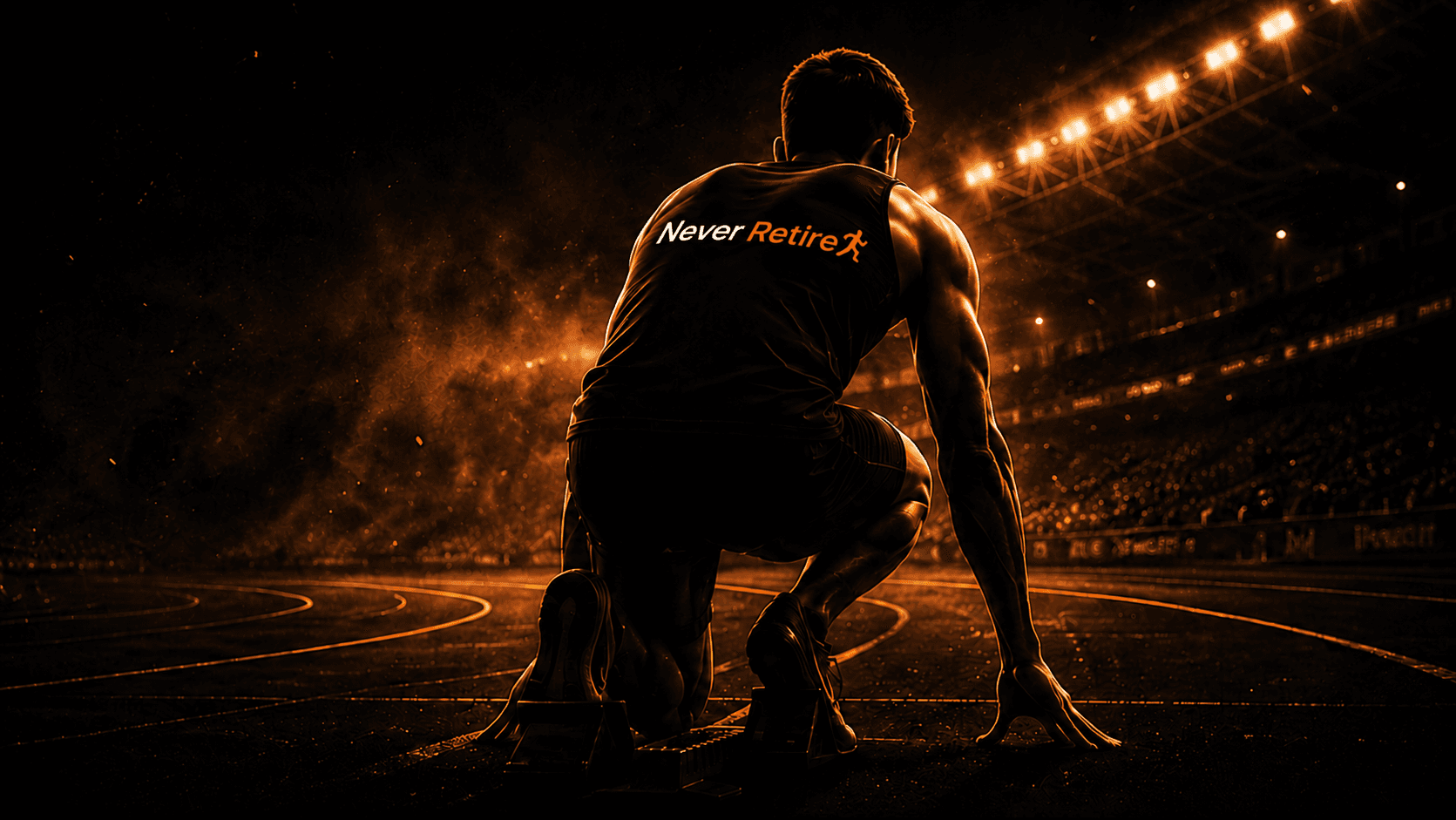 Athlete at the starting line